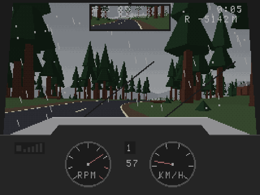 Redwood forest in the rain